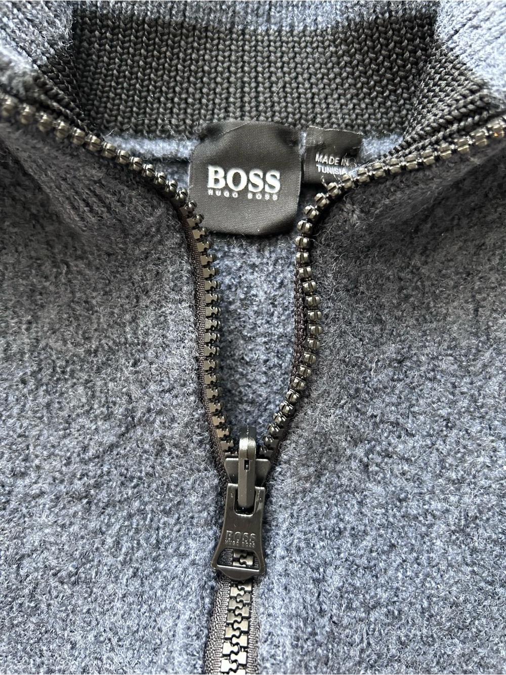 Boss Kids Charcoal Gray Full-Zip Knit Jacket size L - Picture 5 of 7